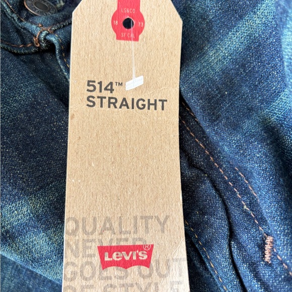 Levi's Men's 514 Straight Jeans, Dark Wash size 34/30. - Picture 5 of 8
